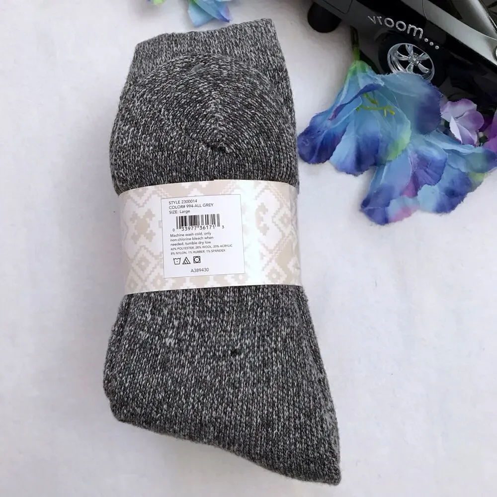 Muk Luks NWT 3 Pairs Pack Wool Blend Socks Adult L